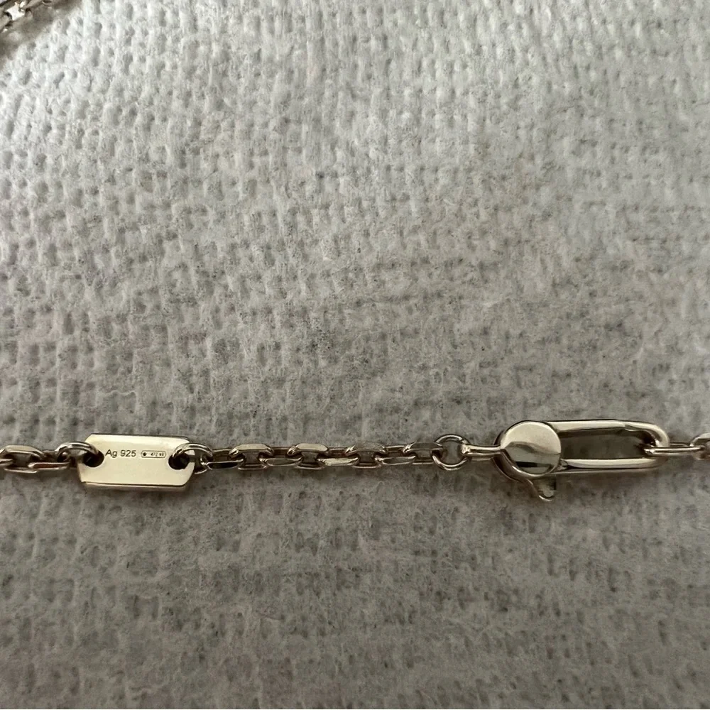Gucci Sterling Silver Charm and Logo Stamp Authentic Necklace! Comes with box! - Picture 4 of 10